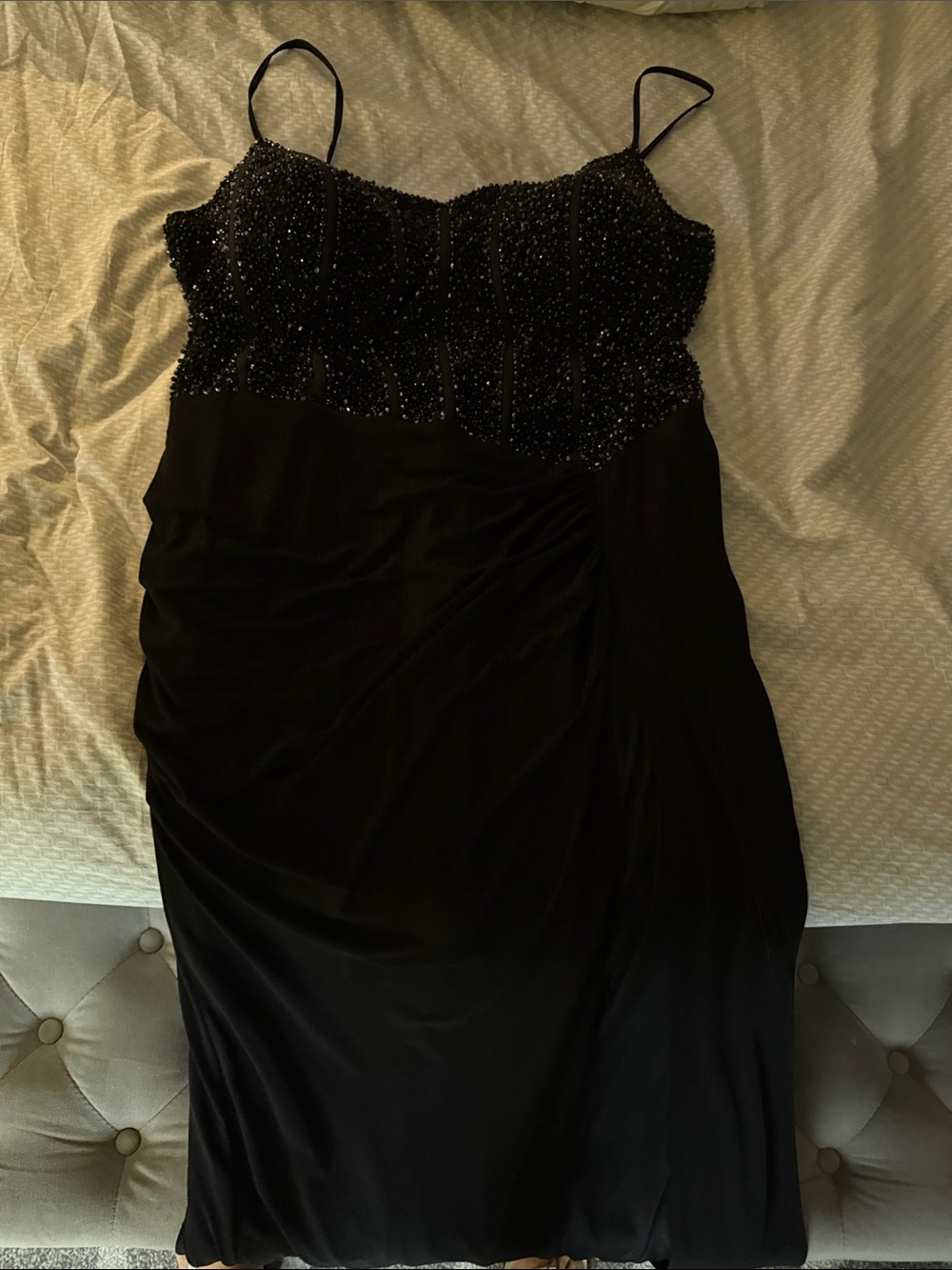 Used worn once women’s black gown